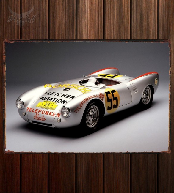 Металлическая табличка Porsche 550 RS Spyder Металлическая табличка Porsche 550 RS Spyder